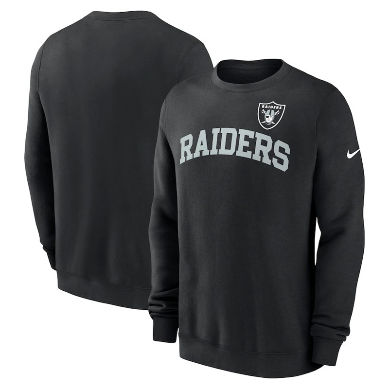 Men's Las Vegas Raiders Black Club Pullover Sweatshirt Men's Las Vegas Raiders Black Club Pullover Sweatshirt